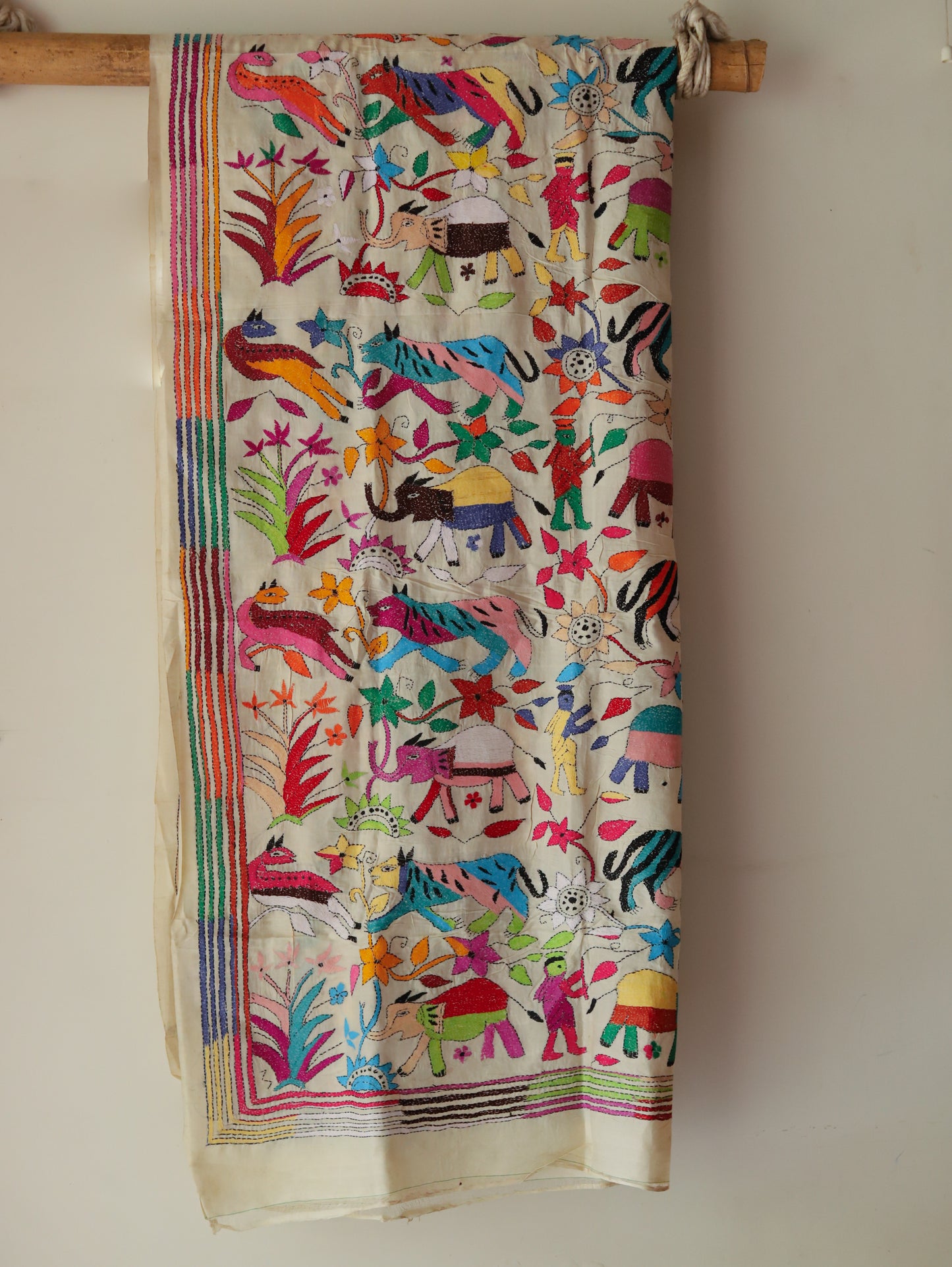 Bengal Hand Embroidery Kantha Stitch Dupatta