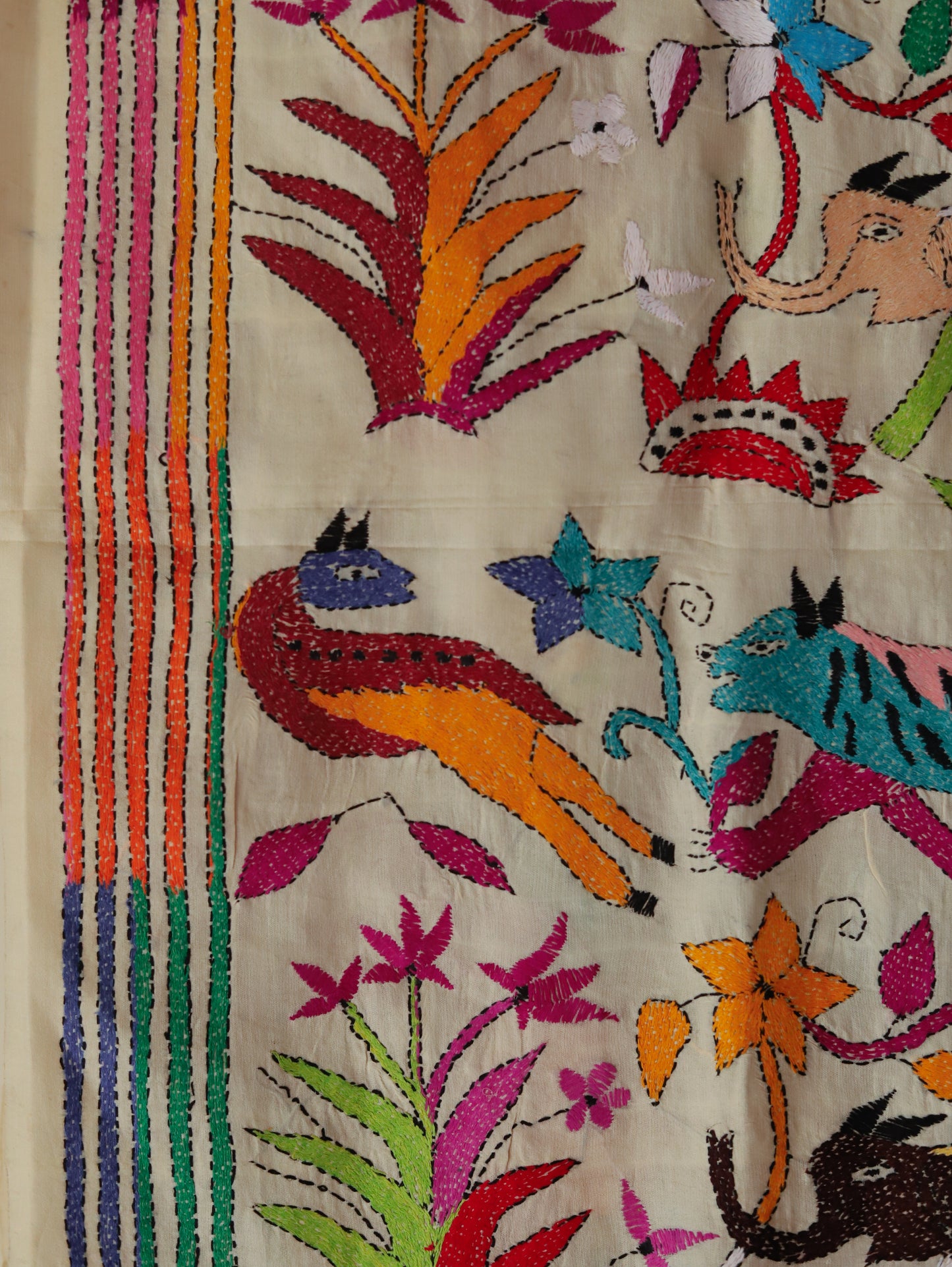 Bengal Hand Embroidery Kantha Stitch Dupatta