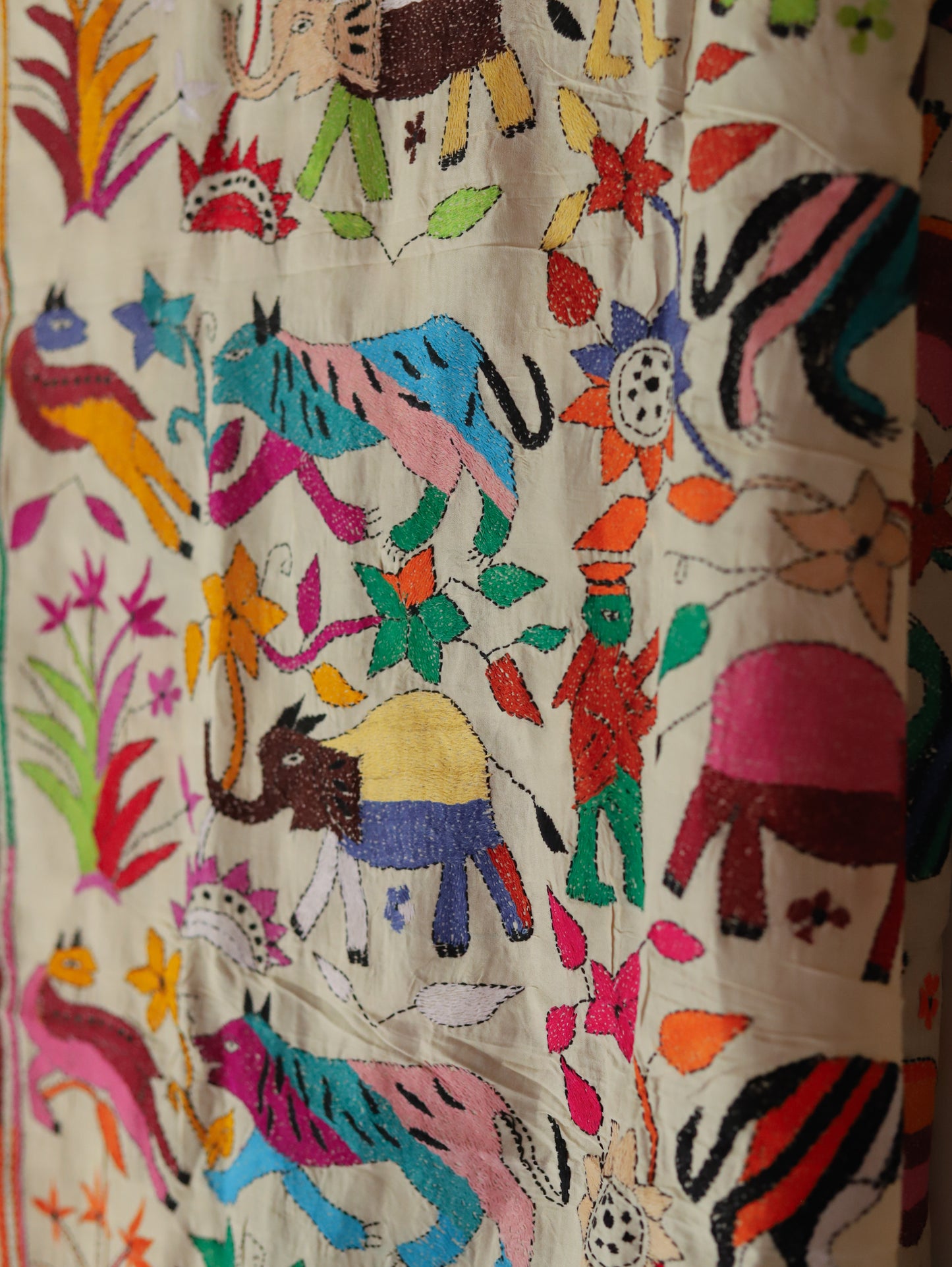 Bengal Hand Embroidery Kantha Stitch Dupatta