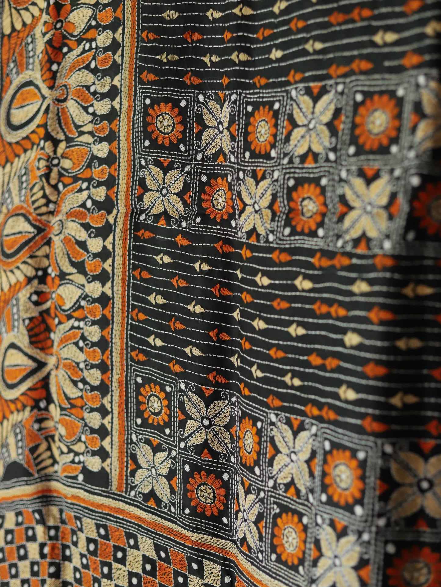 Bengal Hand Embroidery Kantha Stitch Dupatta