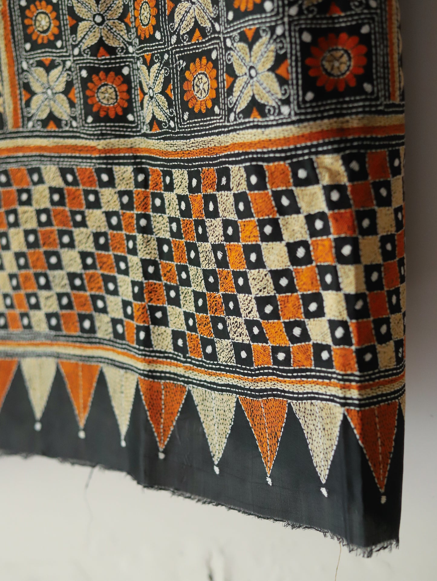 Bengal Hand Embroidery Kantha Stitch Dupatta