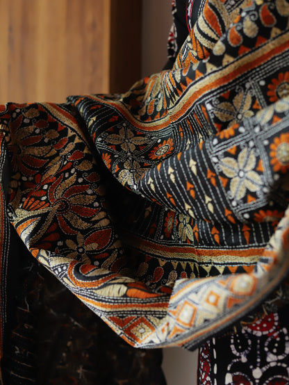 Bengal Hand Embroidery Kantha Stitch Dupatta