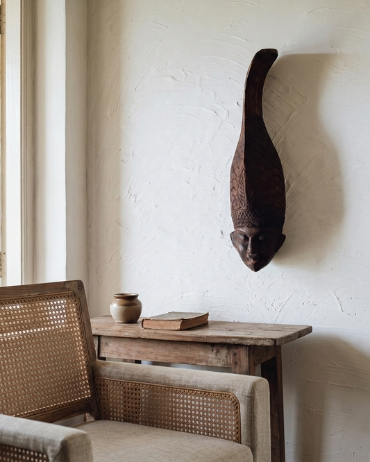 Fish Head Wood Carving
