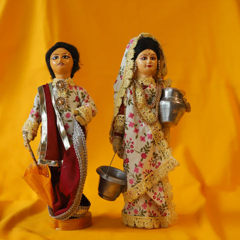 Handcrafted Bengali Rural Couple Dolls