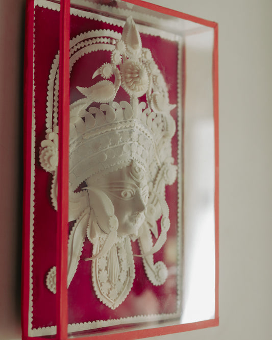 Handmade Bengal Sholapith Durga Maa Handicraft