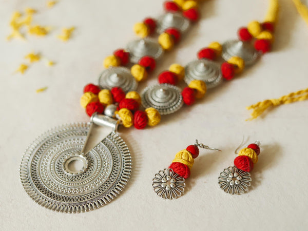 Saanjh Boho Jewellery Necklace and Earning Set