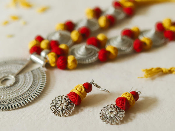 Saanjh Boho Jewellery Necklace and Earning Set