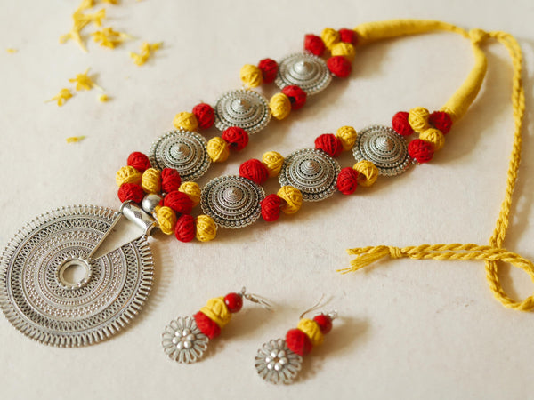 Saanjh Boho Jewellery Necklace and Earning Set