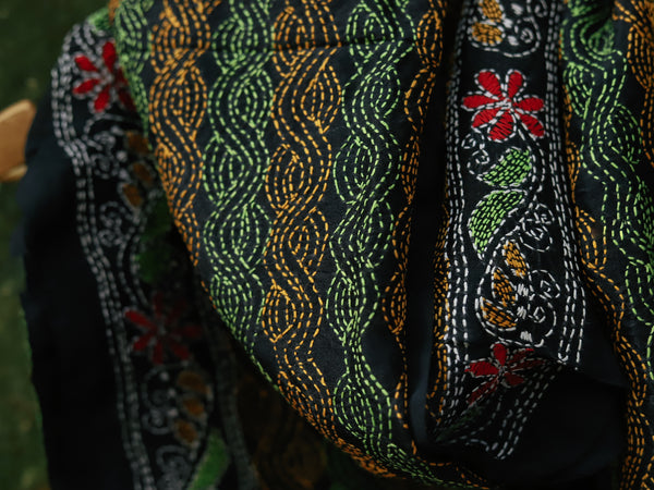 Hand Embroidery Kantha Dupatta