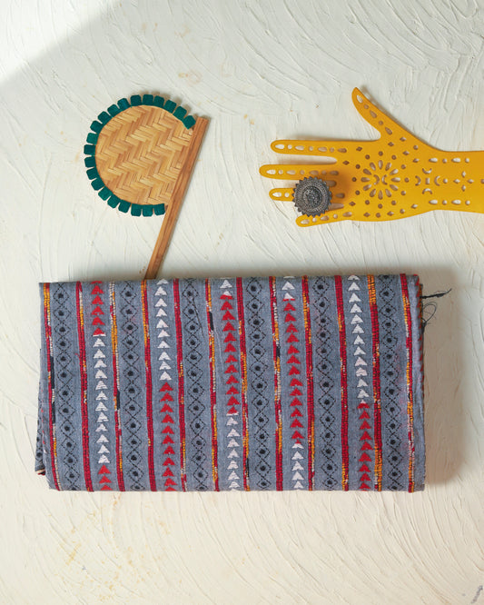 Bengal Handwoven Khesh Kantha Saree