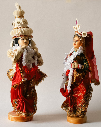 Handcrafted Bengali Wedding Couple Dolls