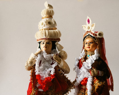 Handcrafted Bengali Wedding Couple Dolls