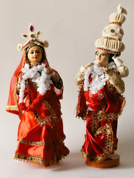 Handcrafted Bengali Wedding Couple Dolls