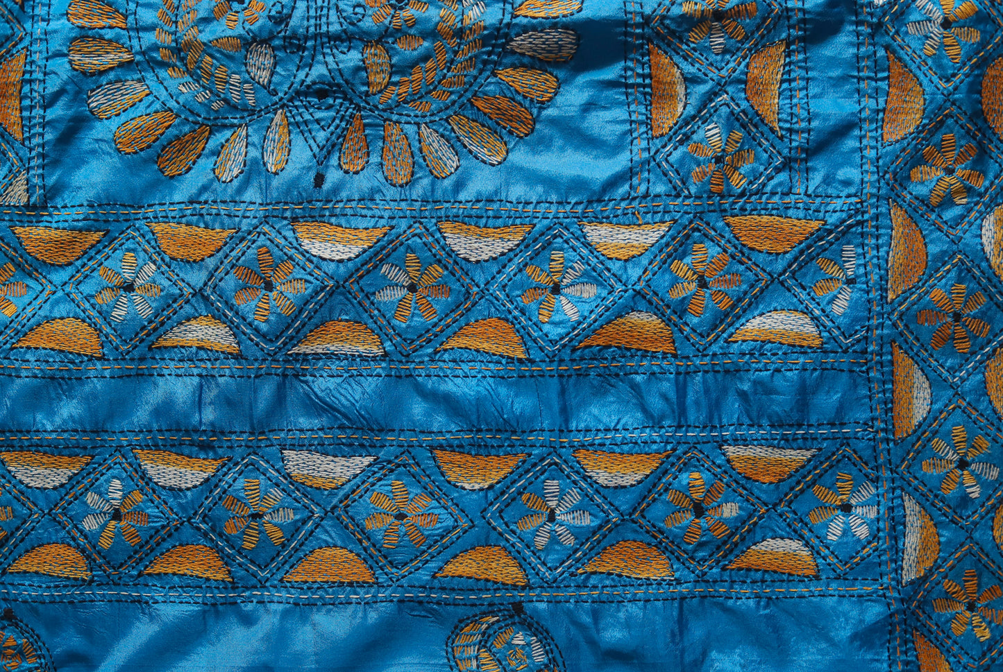 Bengal Hand Embroidery Kantha Stitch Saree