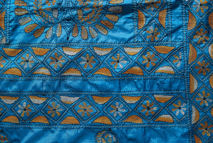 Bengal Hand Embroidery Kantha Stitch Saree