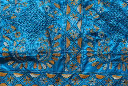 Bengal Hand Embroidery Kantha Stitch Saree