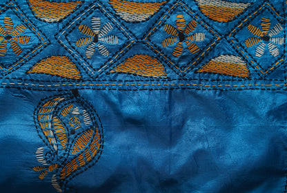 Bengal Hand Embroidery Kantha Stitch Saree