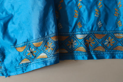 Bengal Hand Embroidery Kantha Stitch Saree