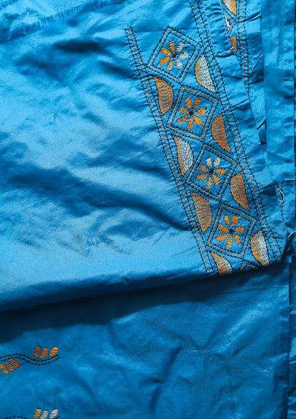 Bengal Hand Embroidery Kantha Stitch Saree