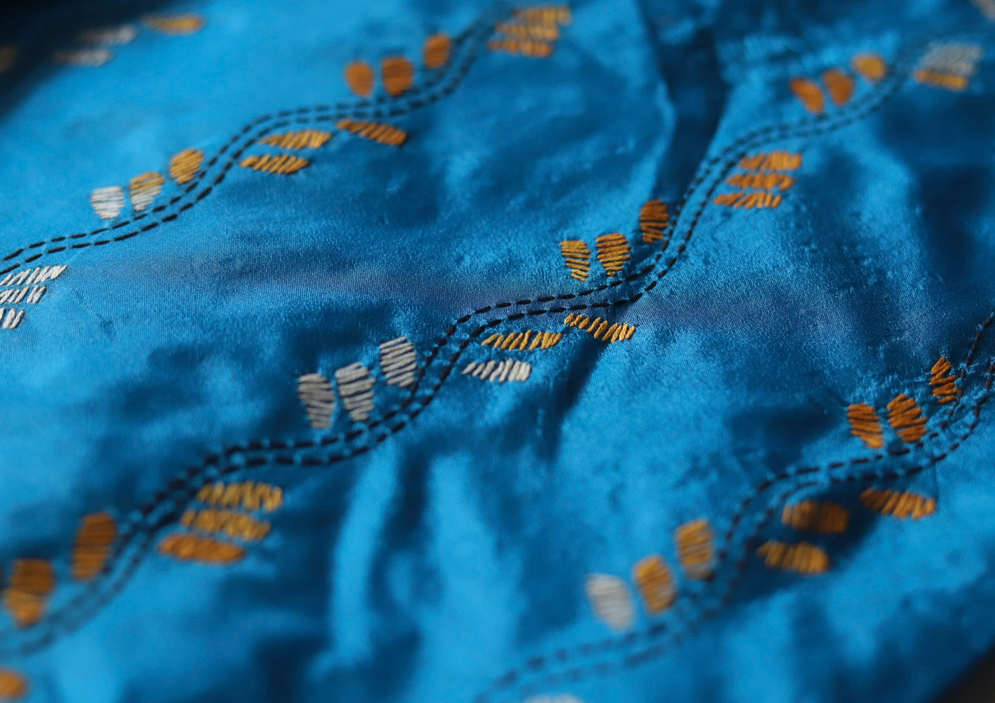 Bengal Hand Embroidery Kantha Stitch Saree