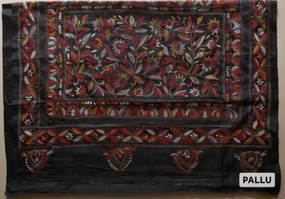 Bengal Hand Embroidery Kantha Stitch Saree