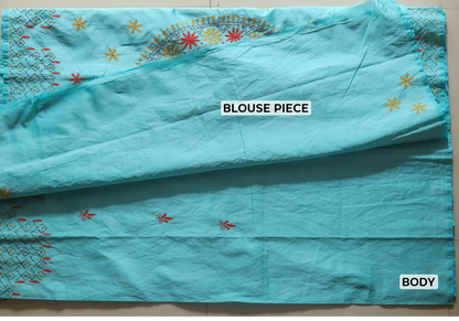 Bengal Hand Embroidery Kantha Stitch Saree