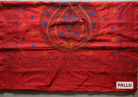 Bengal Hand Embroidery Kantha Stitch Saree