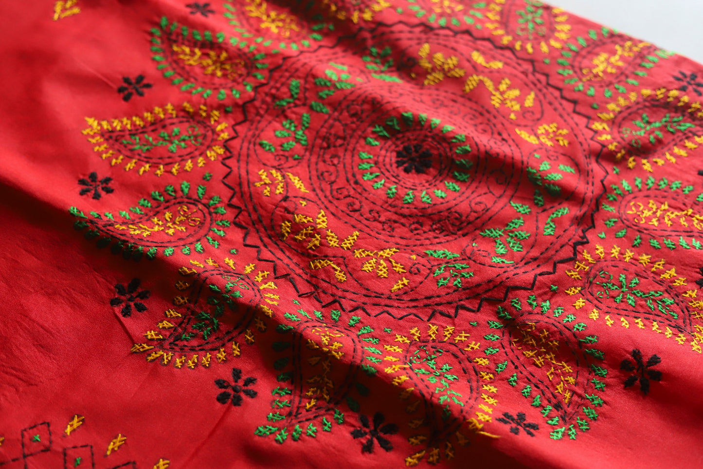 Bengal Hand Embroidery Kantha Stitch Saree