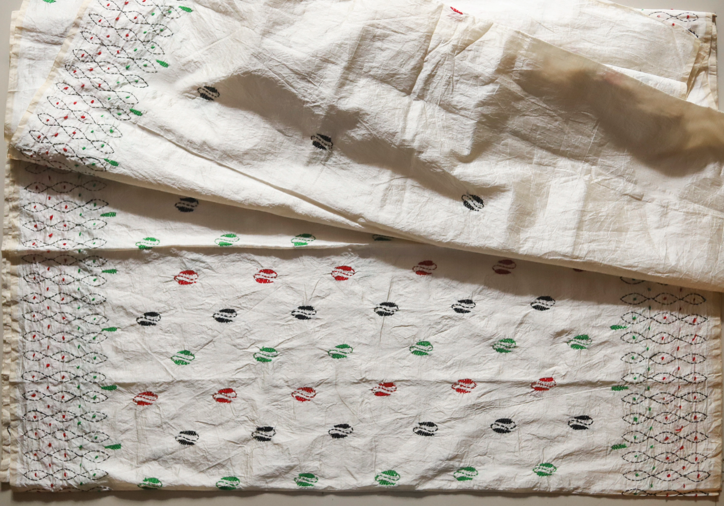 Bengal Hand Embroidery Kantha Stitch Saree