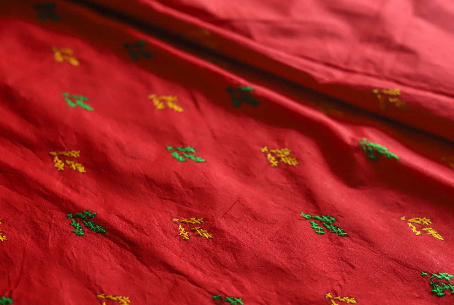 Bengal Hand Embroidery Kantha Stitch Saree