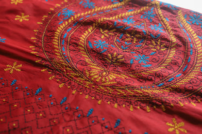 Bengal Hand Embroidery Kantha Stitch Saree