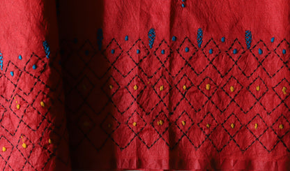 Bengal Hand Embroidery Kantha Stitch Saree