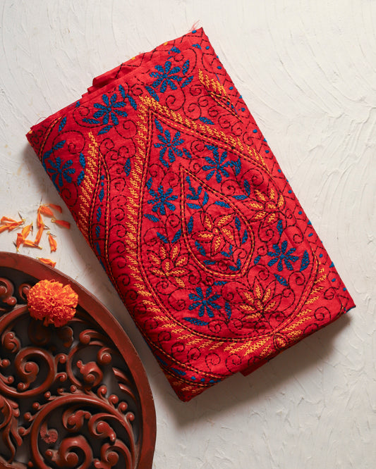 Bengal Hand Embroidery Kantha Stitch Saree