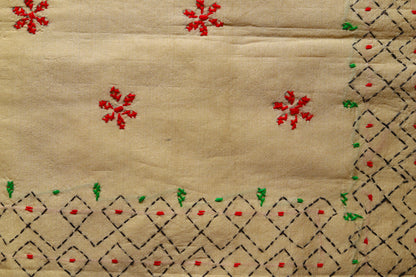Bengal Hand Embroidery Kantha Stitch Saree