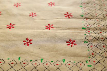 Bengal Hand Embroidery Kantha Stitch Saree