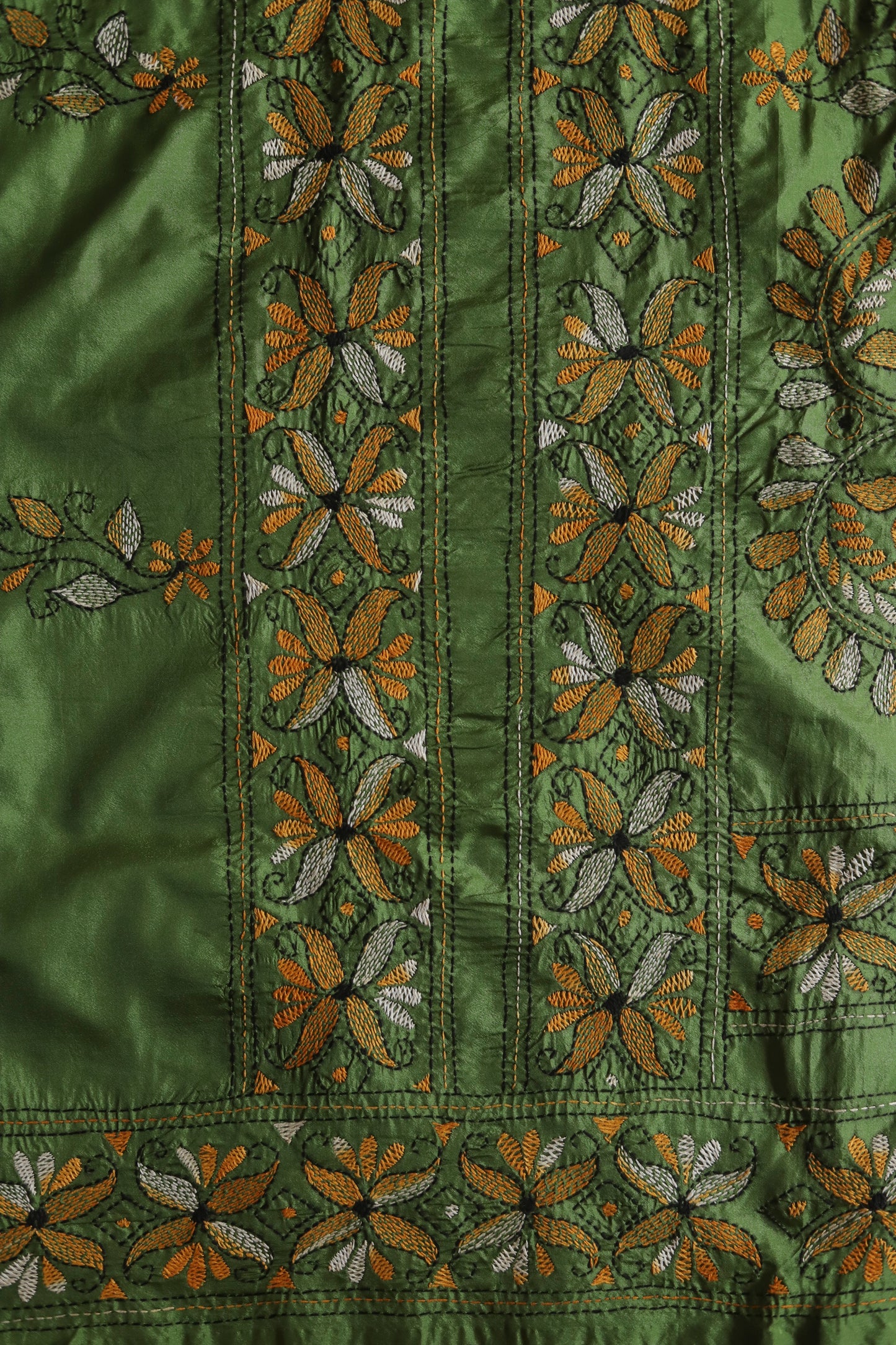 Bengal Hand Embroidery Kantha Stitch Saree