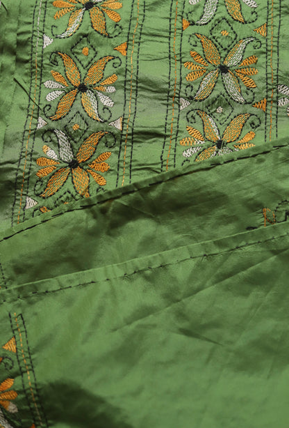 Bengal Hand Embroidery Kantha Stitch Saree