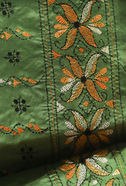 Bengal Hand Embroidery Kantha Stitch Saree