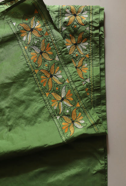Bengal Hand Embroidery Kantha Stitch Saree