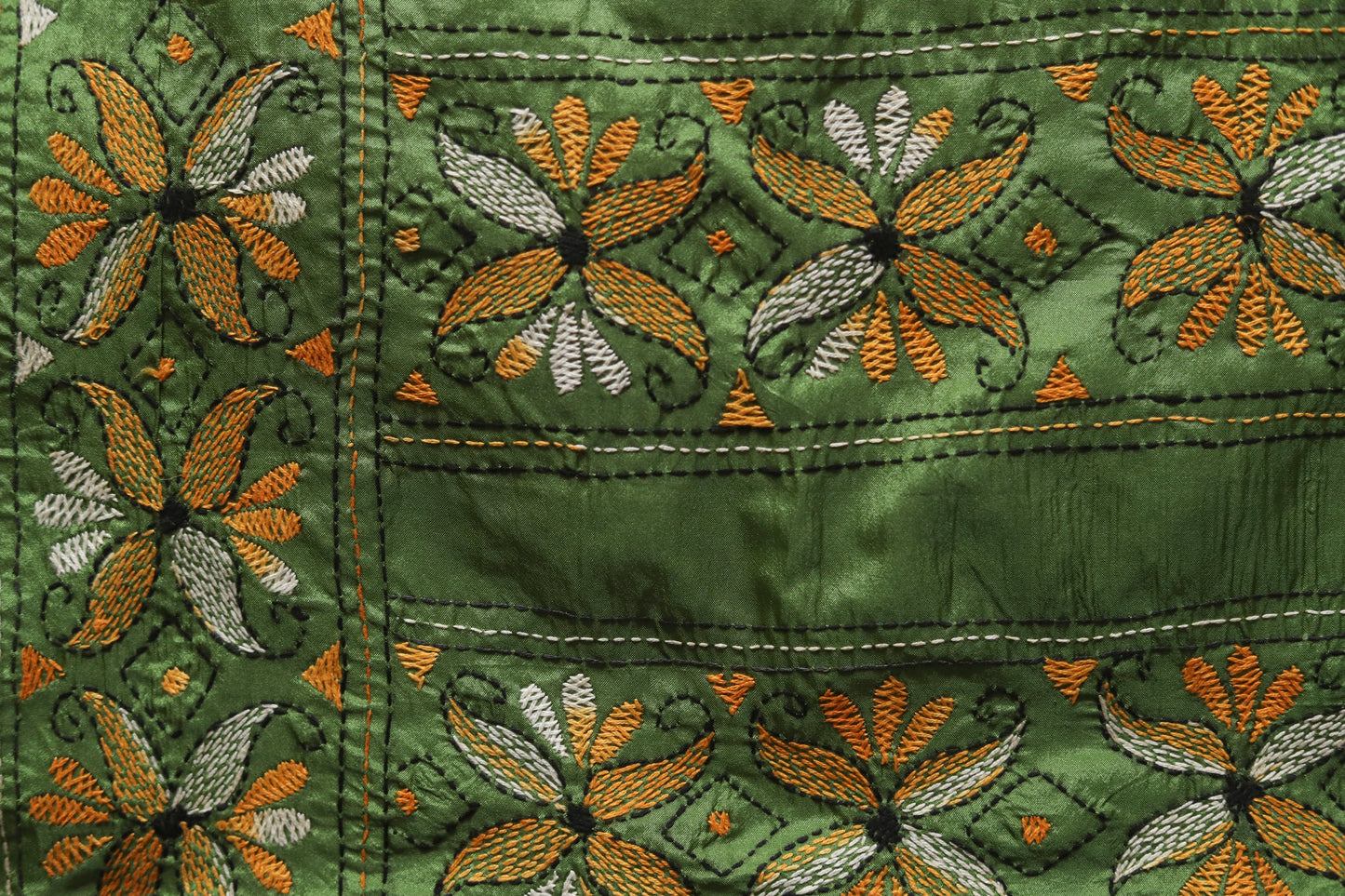 Bengal Hand Embroidery Kantha Stitch Saree