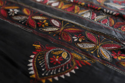 Bengal Hand Embroidery Kantha Stitch Saree
