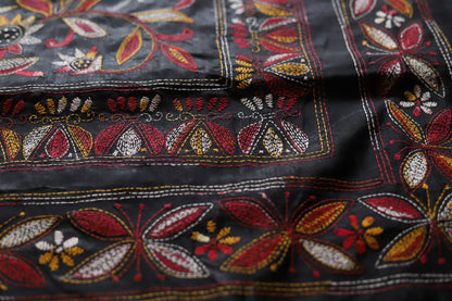 Bengal Hand Embroidery Kantha Stitch Saree