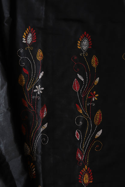 Bengal Hand Embroidery Kantha Stitch Saree