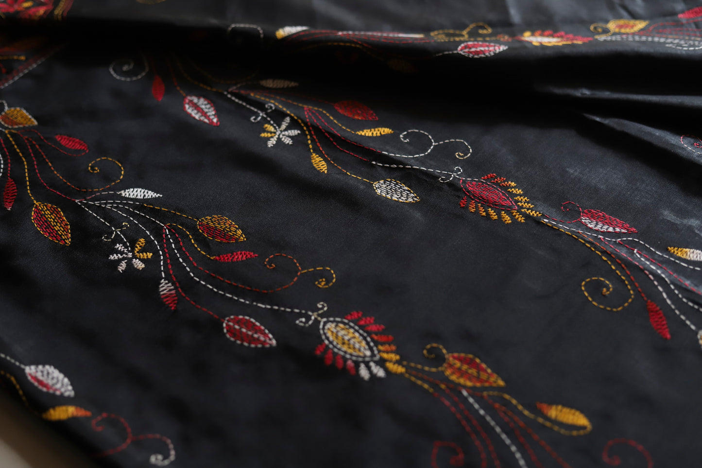 Bengal Hand Embroidery Kantha Stitch Saree