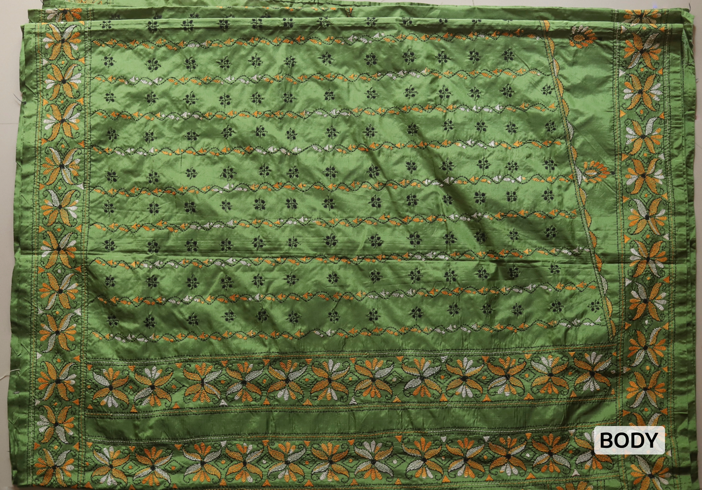 Bengal Hand Embroidery Kantha Stitch Saree