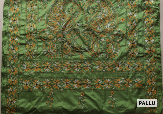 Bengal Hand Embroidery Kantha Stitch Saree