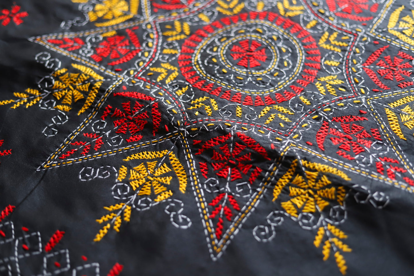 Bengal Hand Embroidery Kantha Stitch Saree