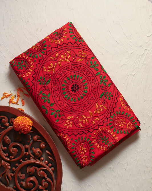 Bengal Hand Embroidery Kantha Stitch Saree