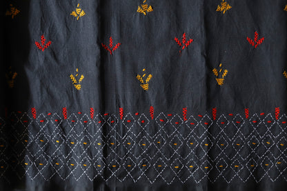 Bengal Hand Embroidery Kantha Stitch Saree