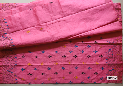 Bengal Hand Embroidery Kantha Stitch Saree